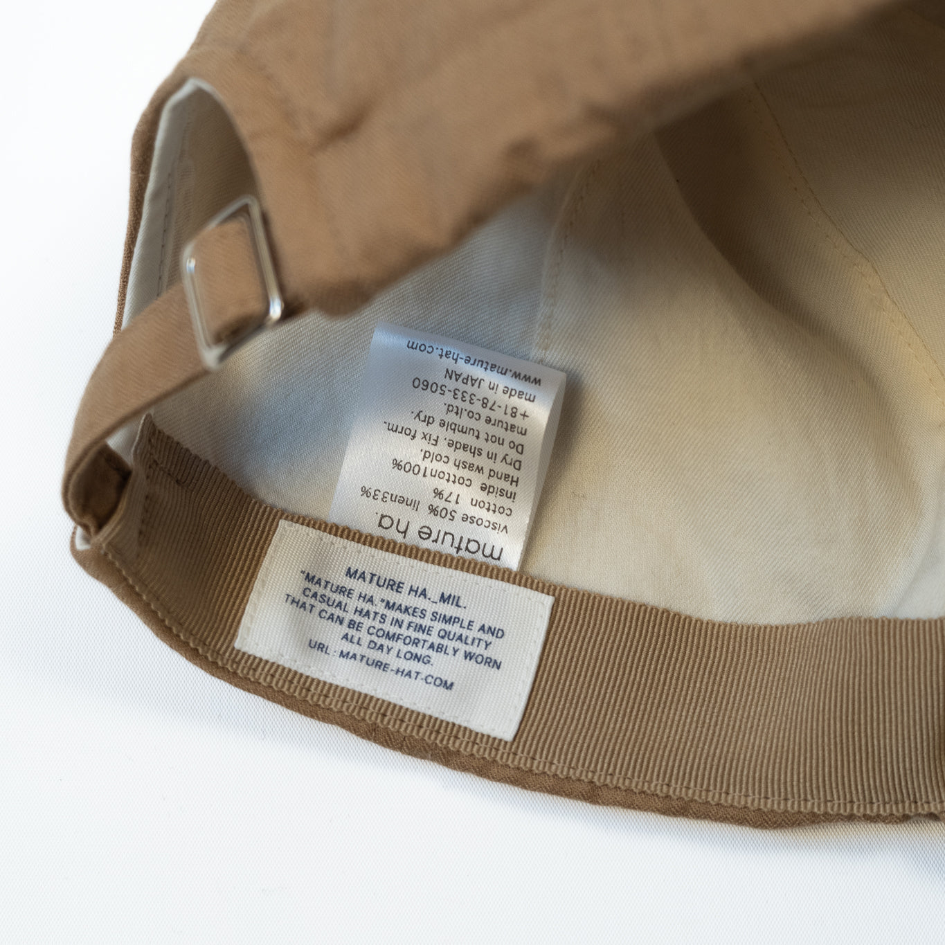 MATURE HA._MIL Trainer Cap / Herringbone BEIGE