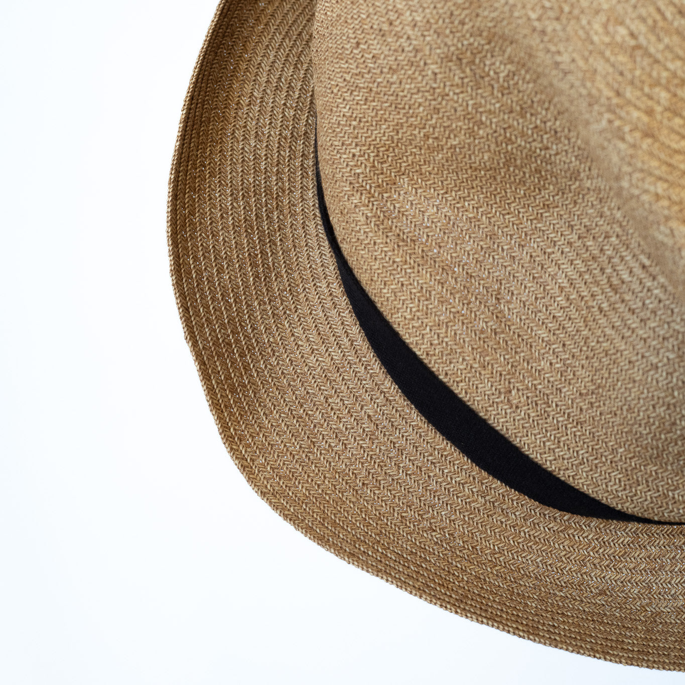 BOXED HAT by mature ha. 5.5cm plain tape / MIX BROWN x BLACK