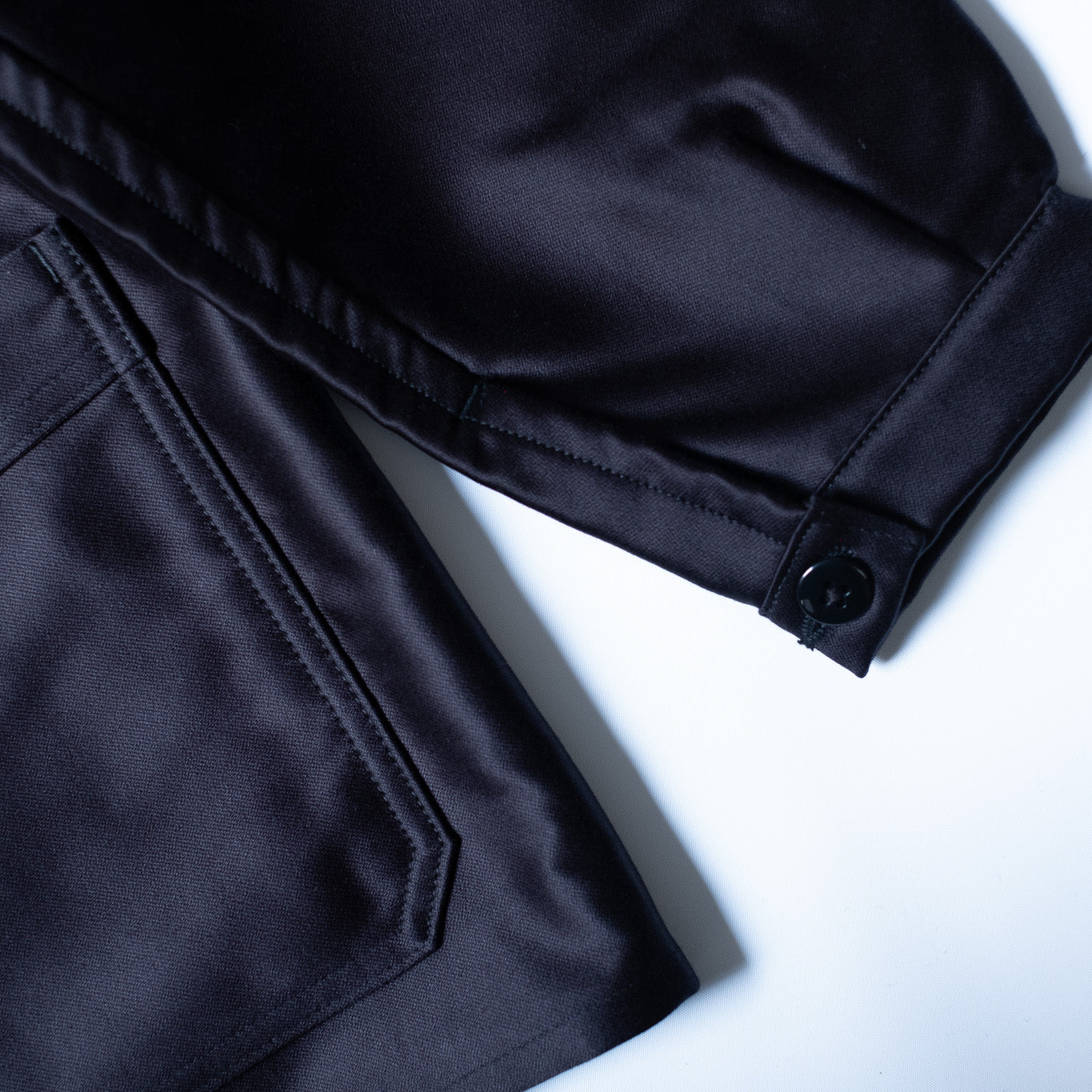 Le Sans Pareil COTTON MOLESKIN COVERALL BLACK