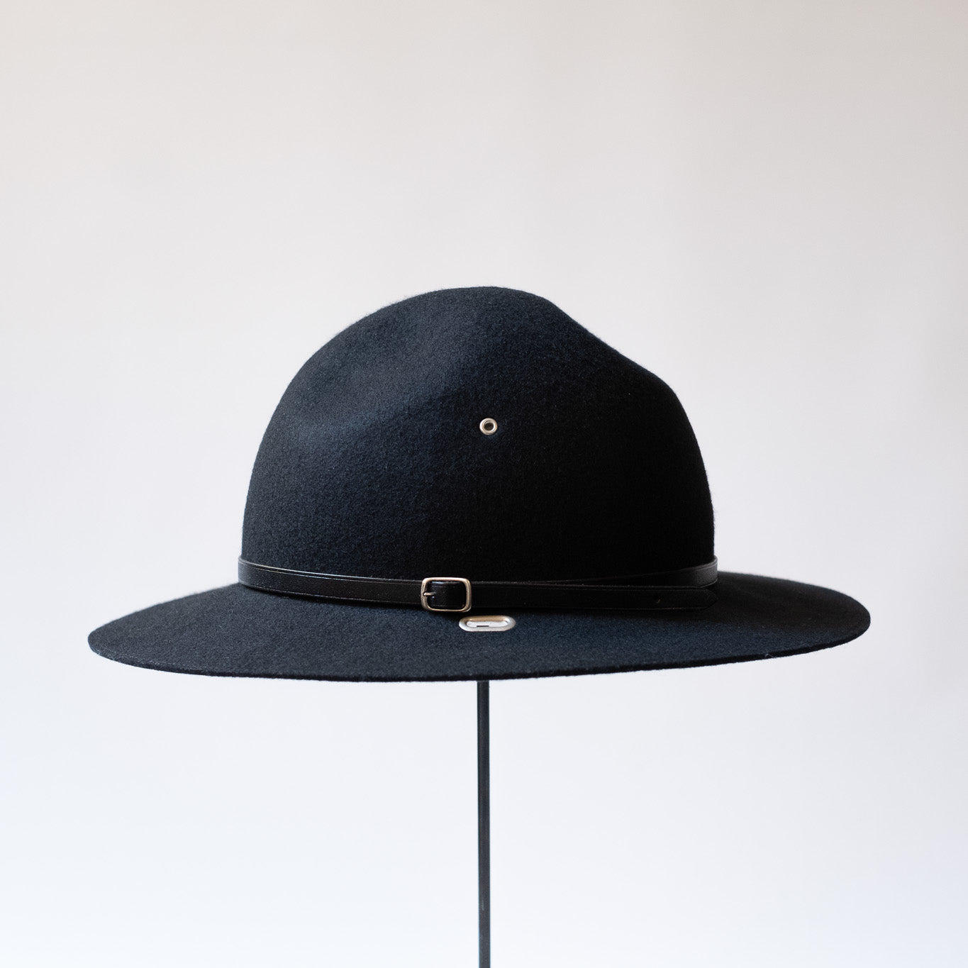 MATURE HA._MIL Wool Felt Campaign Hat / BLACK