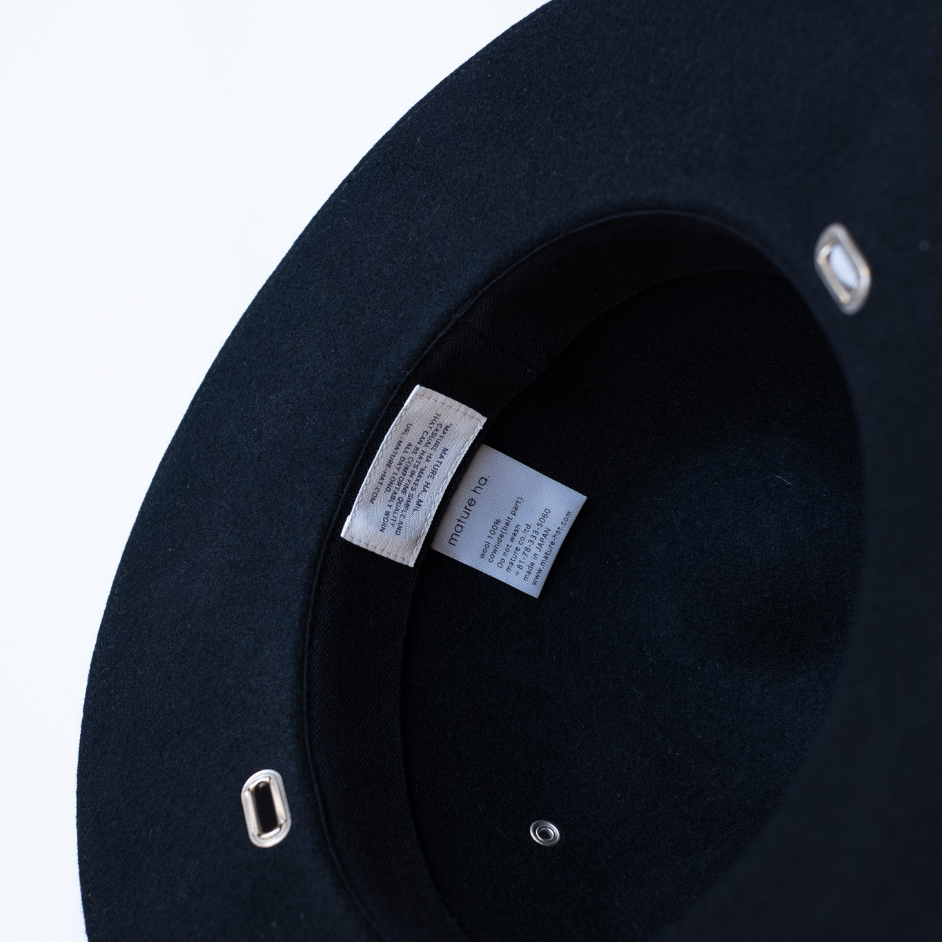 MATURE HA._MIL Wool Felt Campaign Hat / BLACK