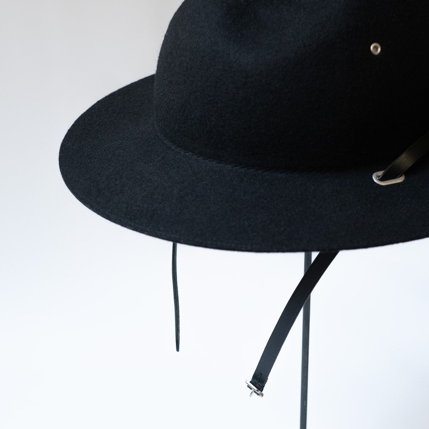 MATURE HA._MIL Wool Felt Campaign Hat / BLACK