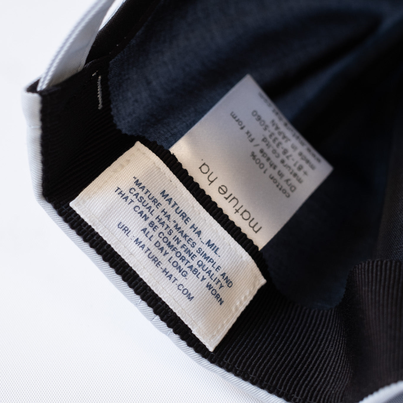 MATURE HA._MIL Trainer Cap / Water Proofed Cotton SAX BLUE