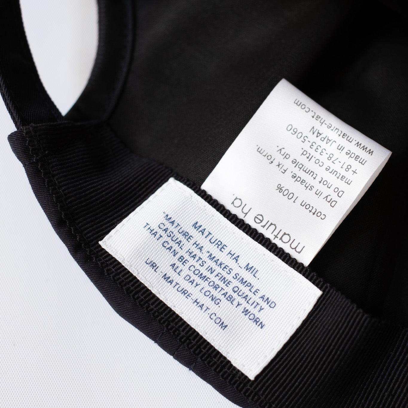 MATURE HA._MIL Trainer Cap / Water Proofed Cotton NAVY
