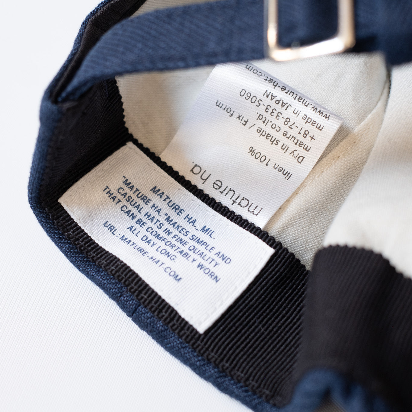 MATURE HA._MIL Trainer Cap / Linen NAVY