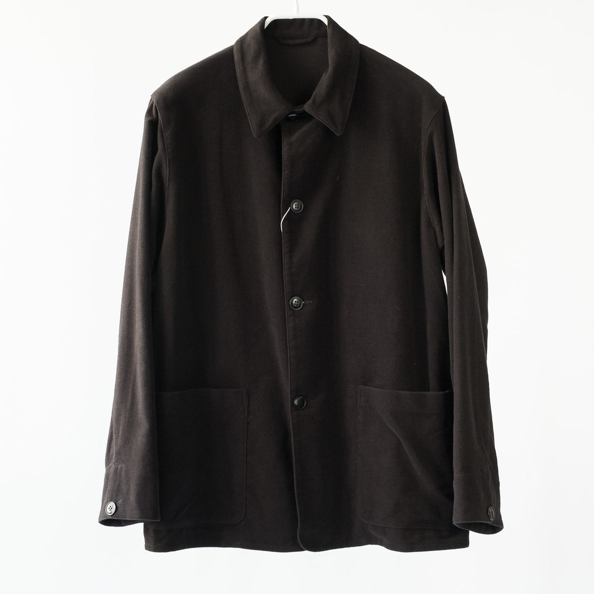 COMOLI MOLESKIN JACKET BLACK