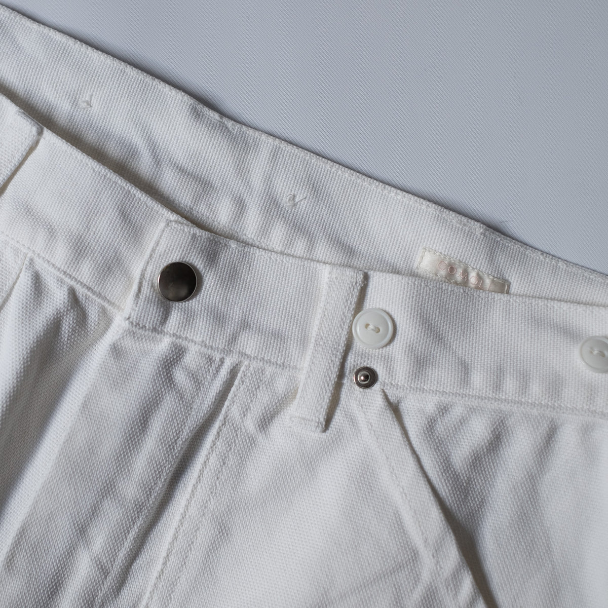 COMOLI PAINTER PANTS WHITE