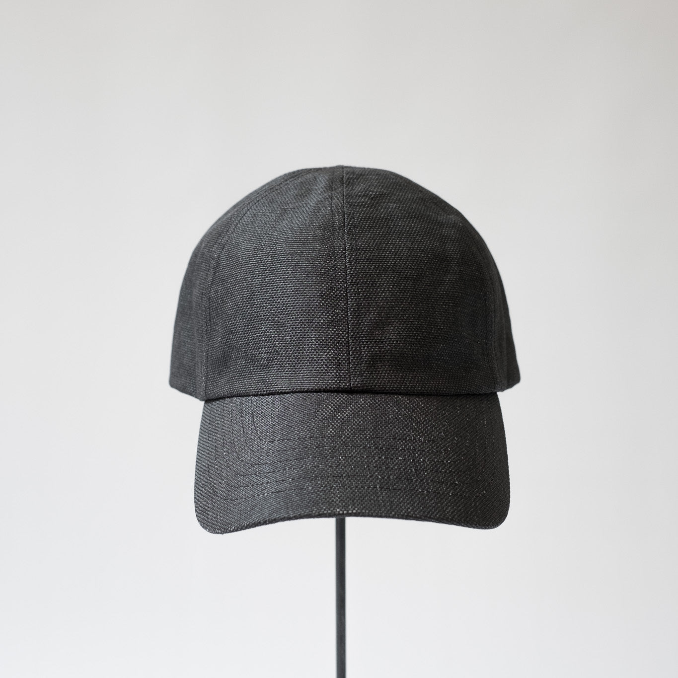 MATURE HA._MIL Trainer Cap / Washed Paper BLACK