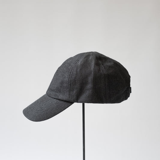MATURE HA._MIL Trainer Cap / Washed Paper BLACK