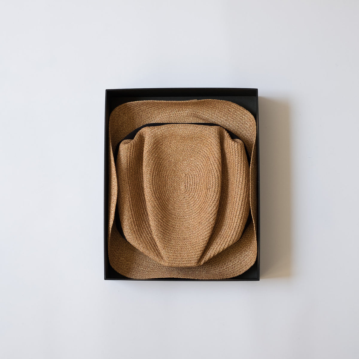 BOXED HAT by mature ha. 5.5cm brim paper abaca / BRONZE 