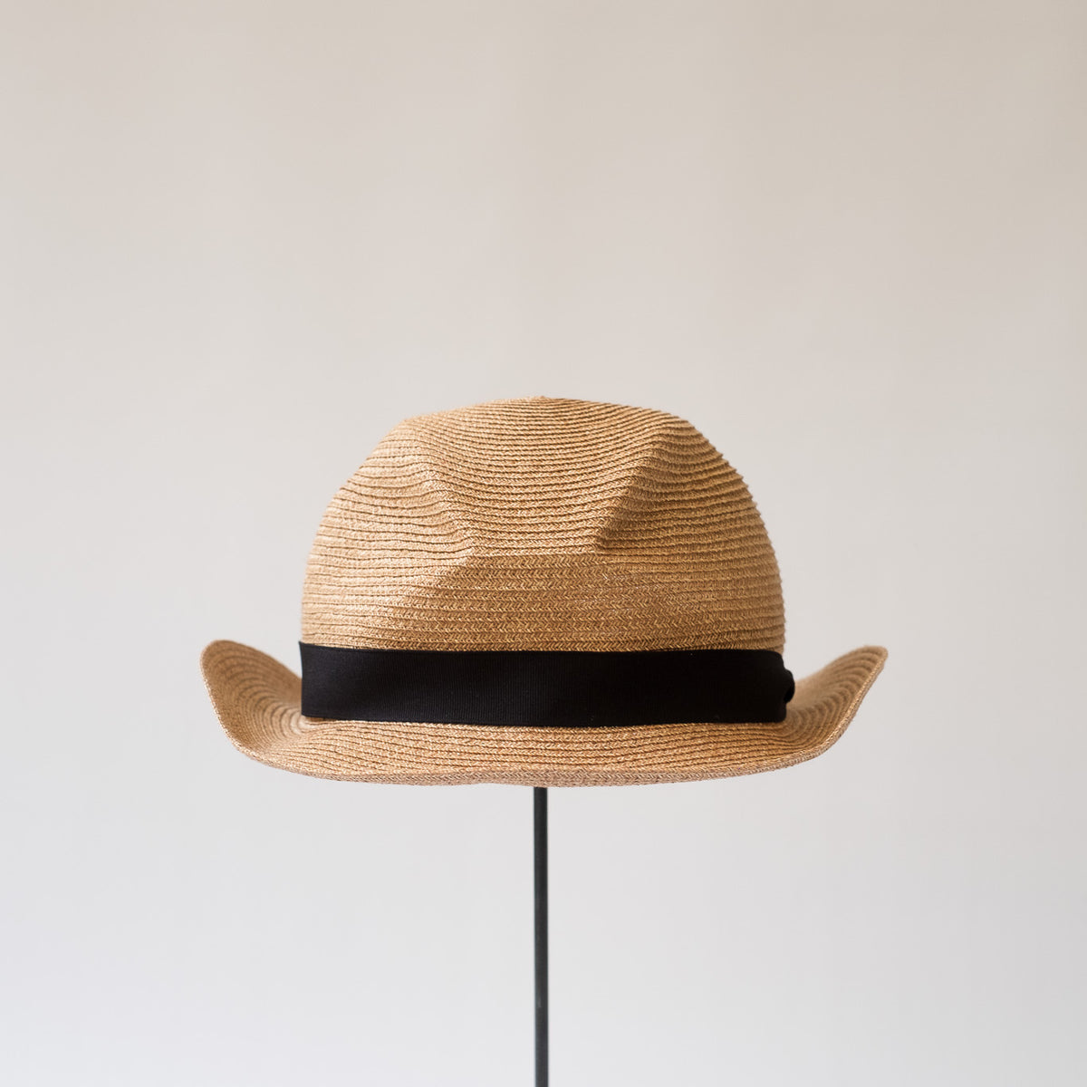 BOXED HAT by mature ha. 5.5cm brim paper abaca / BRONZE 
