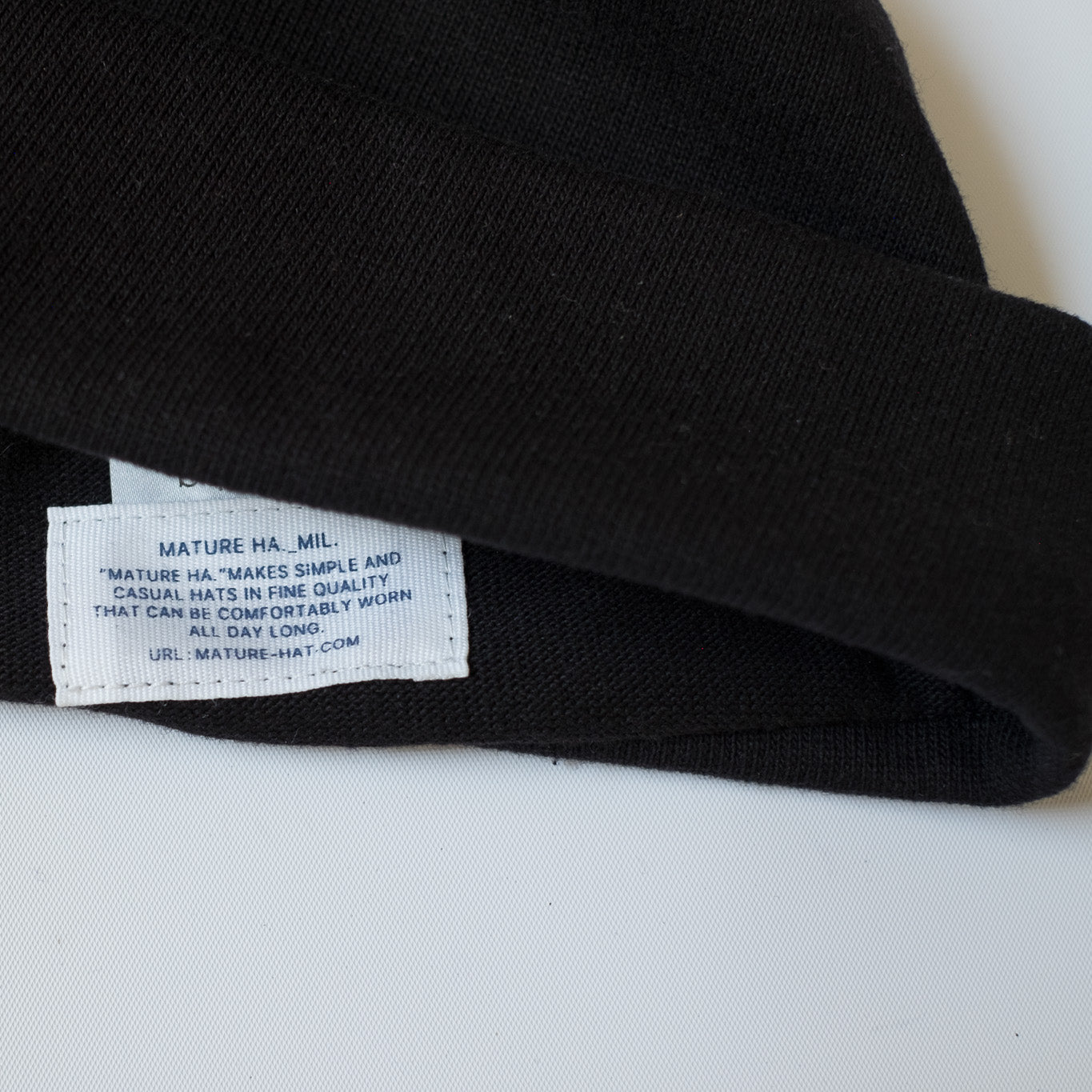 MATURE HA._MIL Cotton Watch Cap / BLACK