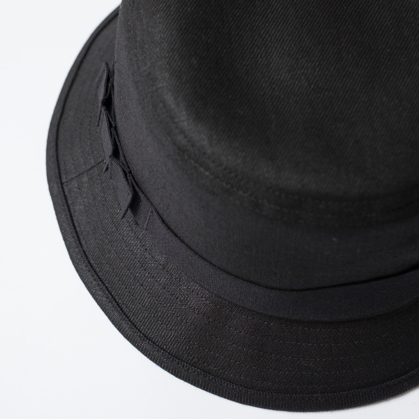 MATURE HA._MIL Linen Canvas Boonie Hat / BLACK