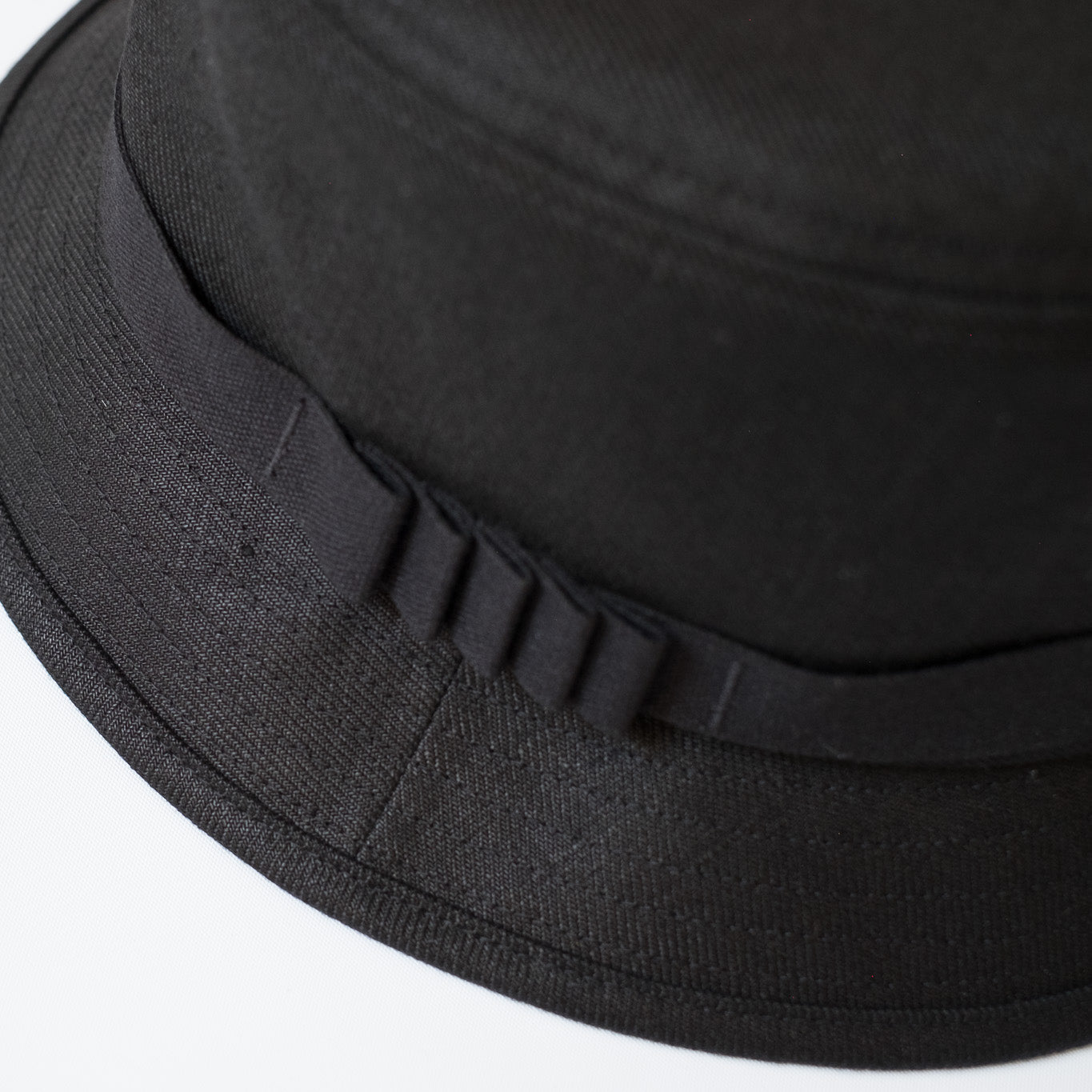 MATURE HA._MIL Linen Canvas Boonie Hat / BLACK