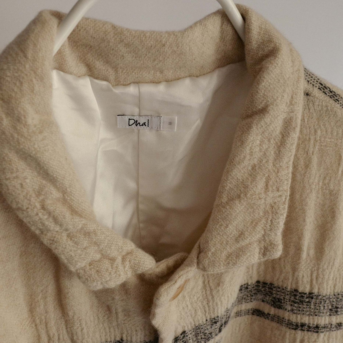 Dhal FULLING WOOL COAT WHITE