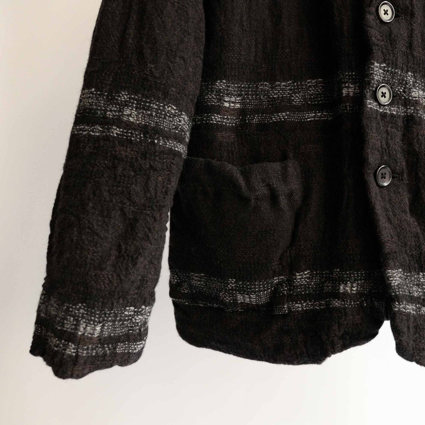 Dhal FULLING WOOL JACKET BLACK