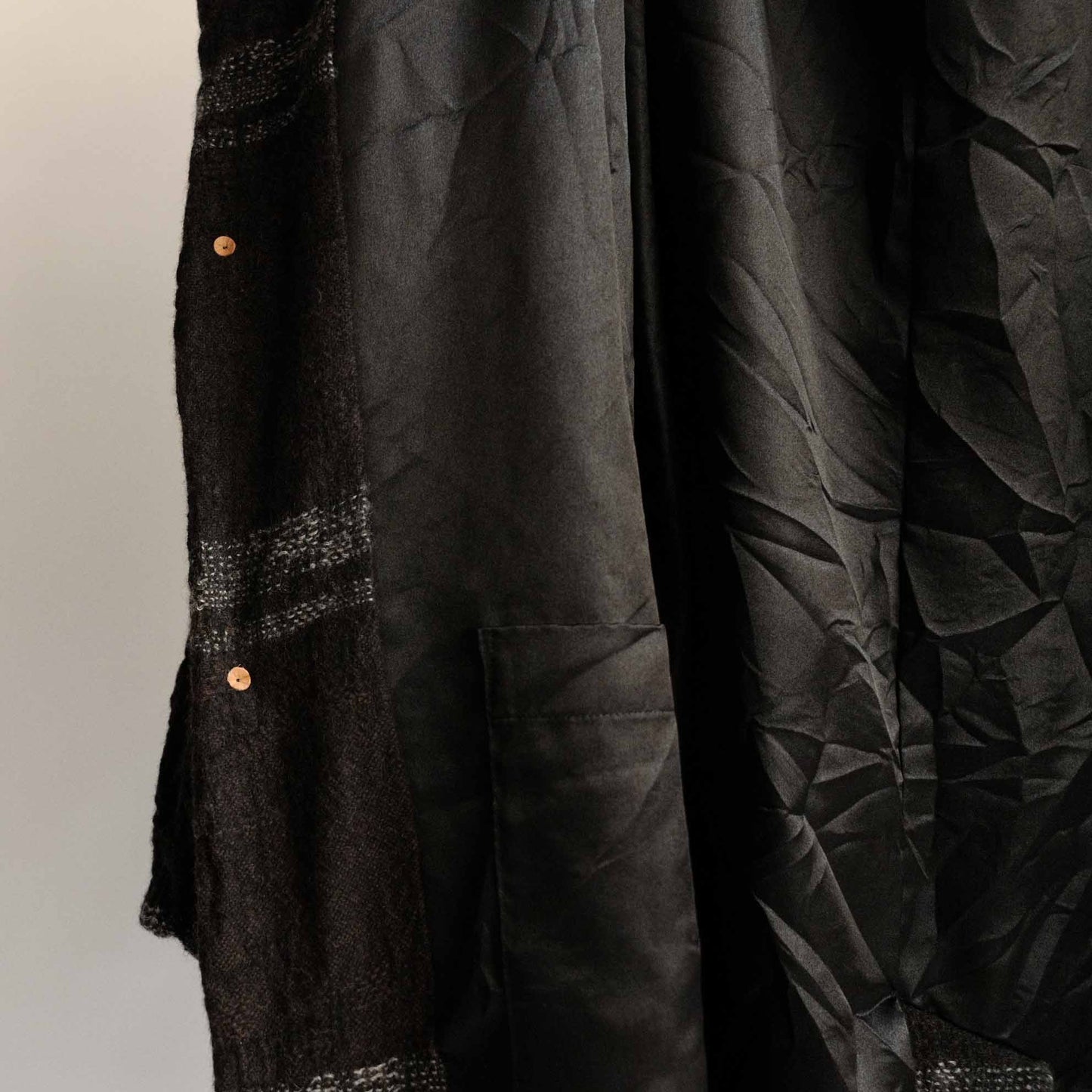 Dhal FULLING WOOL COAT BLACK