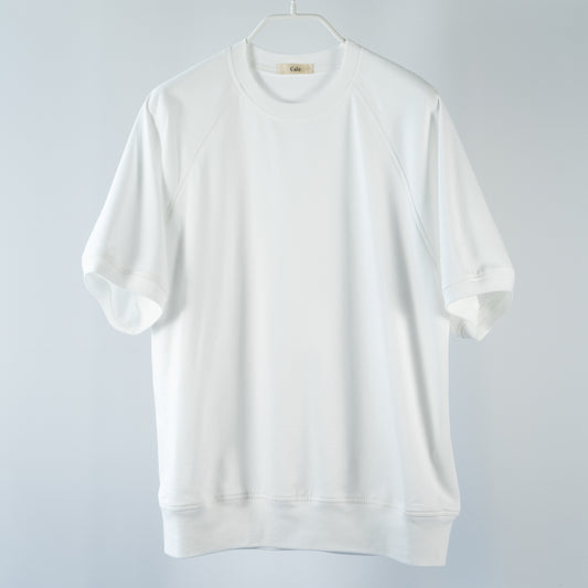 Cale SHORT SLEEVE SWEAT SHIRT WHITE