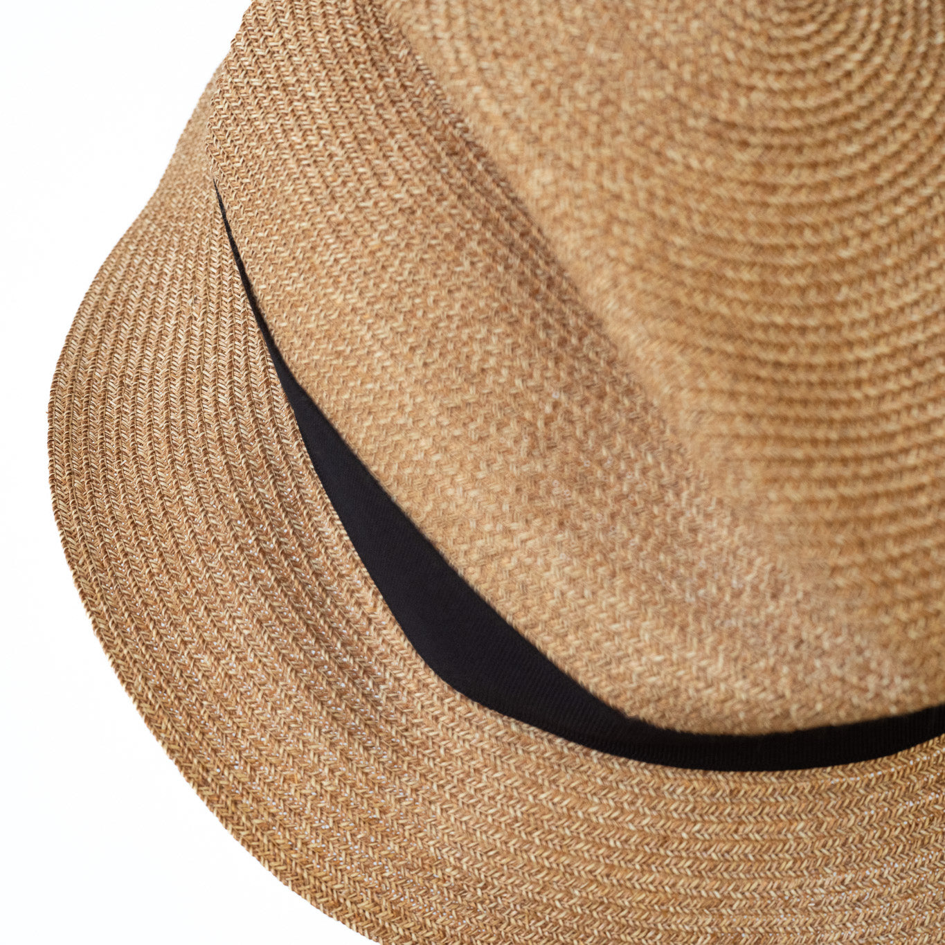 BOXED HAT by mature ha. 5.5cm brim paper abaca / BRONZE GOLD x BLACK