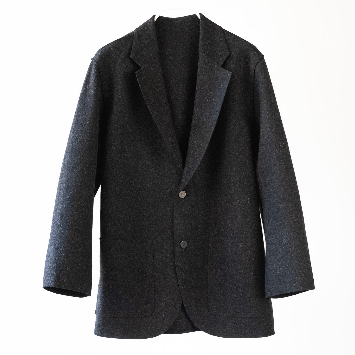 Cale WOOL FELT JERSEY JACKET GRAY