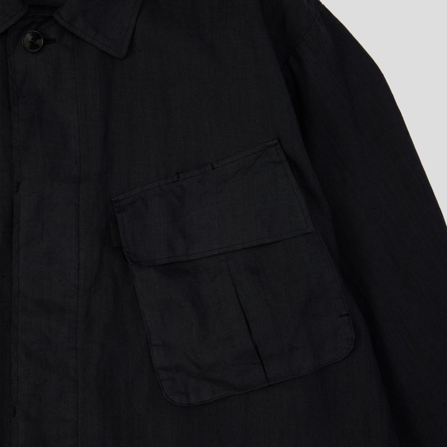 SH-FTGJ-004 INK BLACK LINEN (Garment Dye)