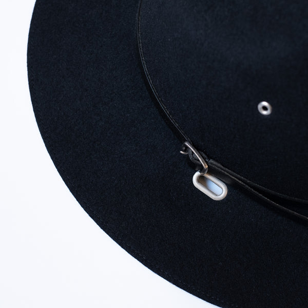 MATURE HA._MIL Wool Felt Campaign Hat / BLACK