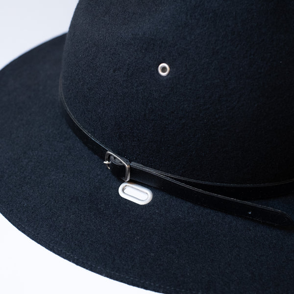 MATURE HA._MIL Wool Felt Campaign Hat / BLACK
