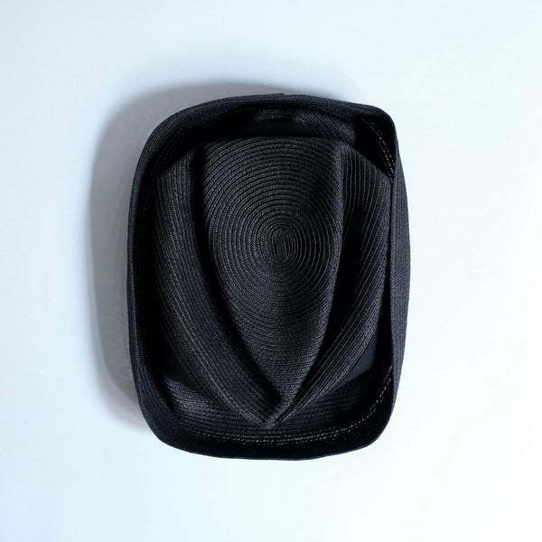 BOXED HAT by mature ha. 8cm brim grosgrain ribbon / BLACK