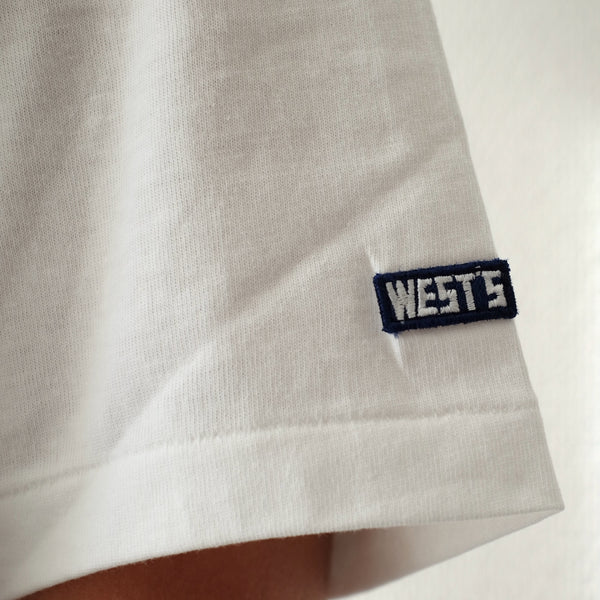 WESTOVERALLS "WEST'S" EMBROIDERY T-SHIRT NAVY
