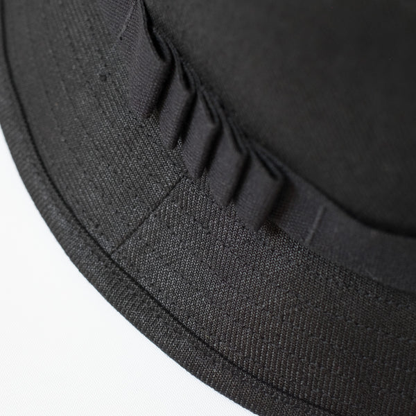 MATURE HA._MIL Linen Canvas Boonie Hat / BLACK