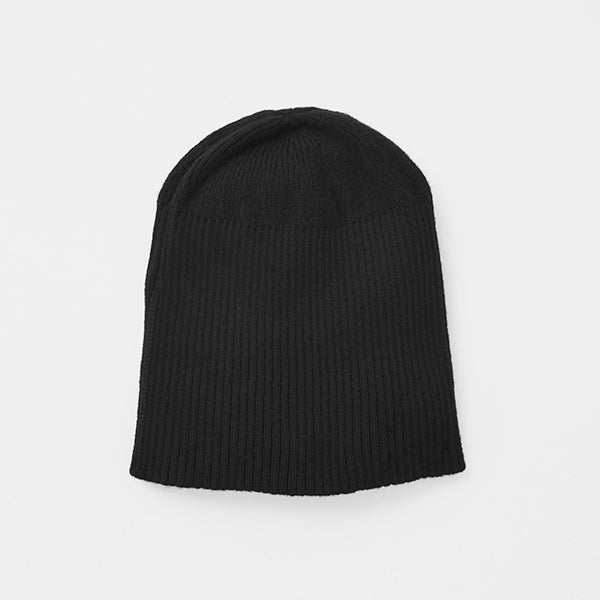 MATURE HA._MIL Long Rib Knit Cap / BLACK